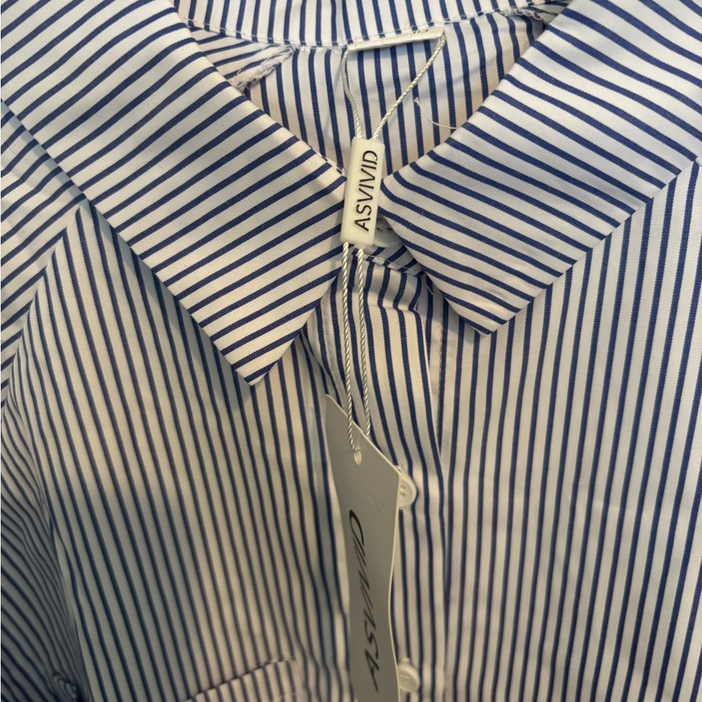 Blue Striped Shirt Womens